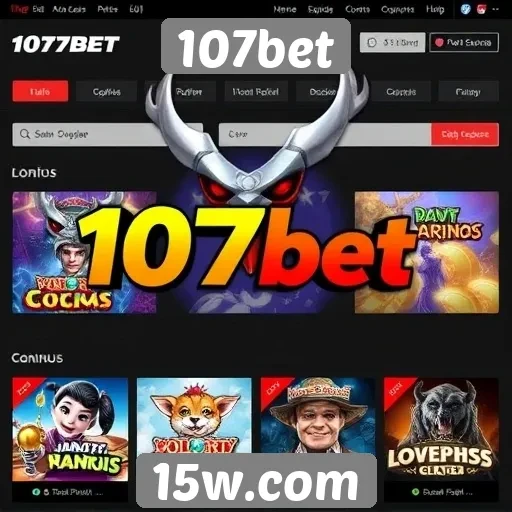 Análise da variedade de jogos disponíveis no 107bet