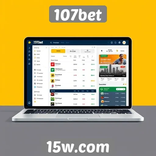 Interface amigável melhora experiência no 107bet